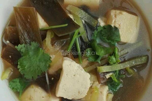海带丝豆腐汤的做法图解9