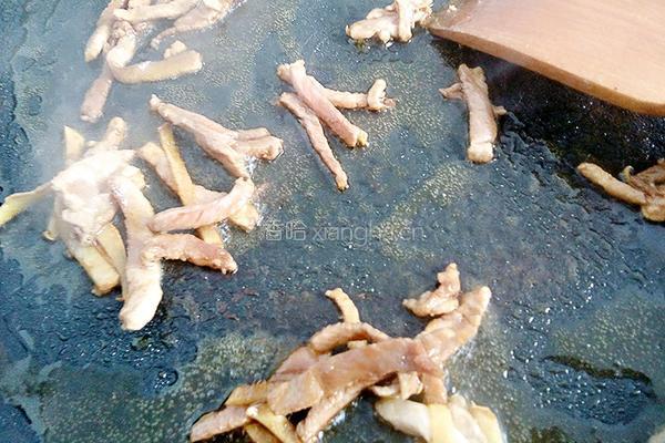 大葱炒肉的做法图解5