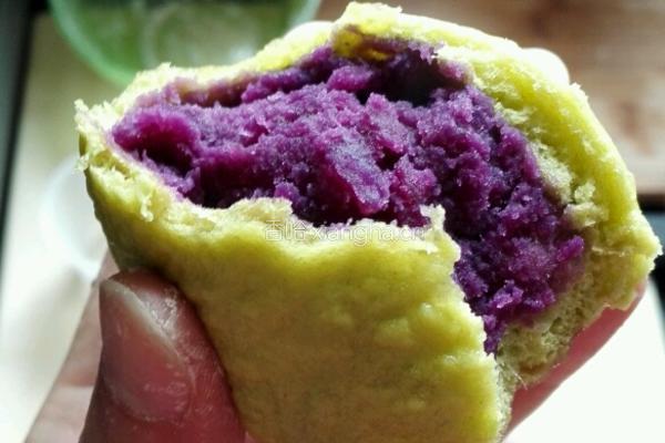 紫薯包 芋头包的做法图解8