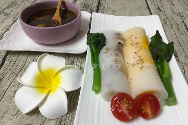 自制猪肉鸡蛋肠粉的做法图解7