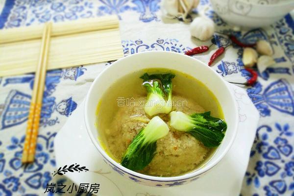 荸荠红萝卜小菜心肉饼汤