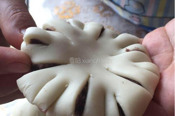 花朵.豆沙杏仁酥饼的做法图解9
