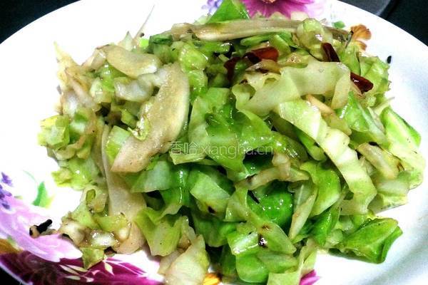 呛炒包菜的做法图解6