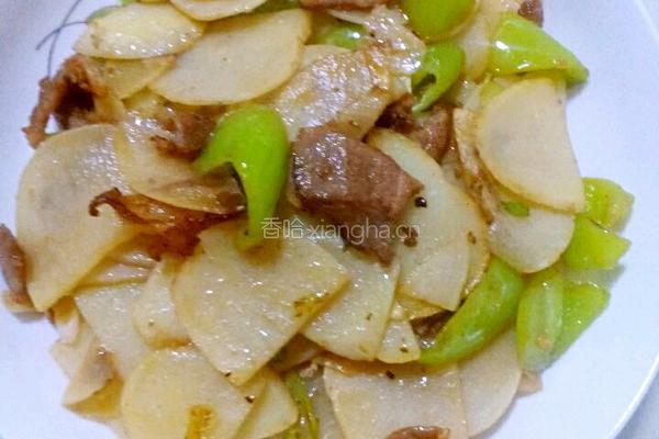 青椒土豆炒肉片的做法图解4