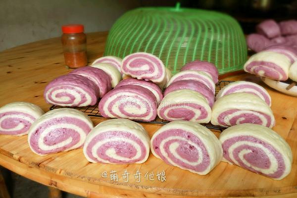 双色紫薯馒头卷的做法图解22
