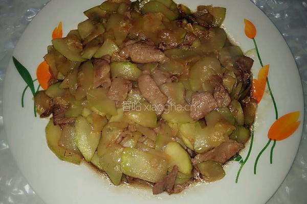 西葫芦片炒肉的做法图解5