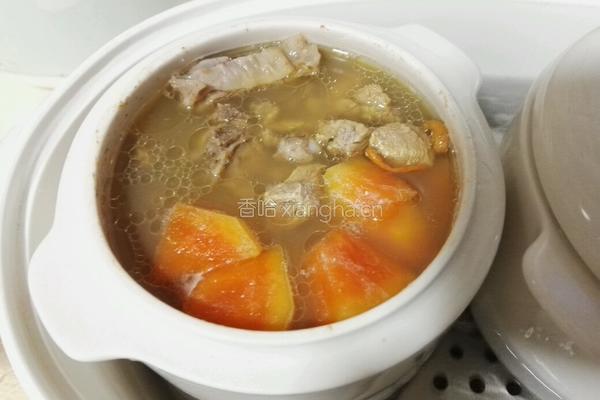 虫草花木瓜排骨汤的做法图解8