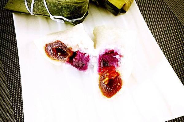 紫薯蜜枣粽的做法图解8