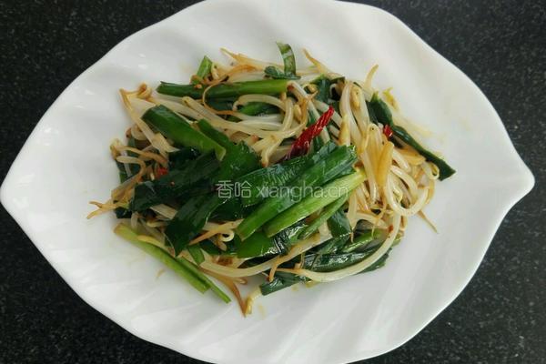 韭菜炒豆芽～家常菜