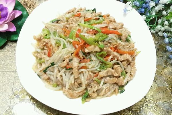 肉丝炒豆芽的做法图解11