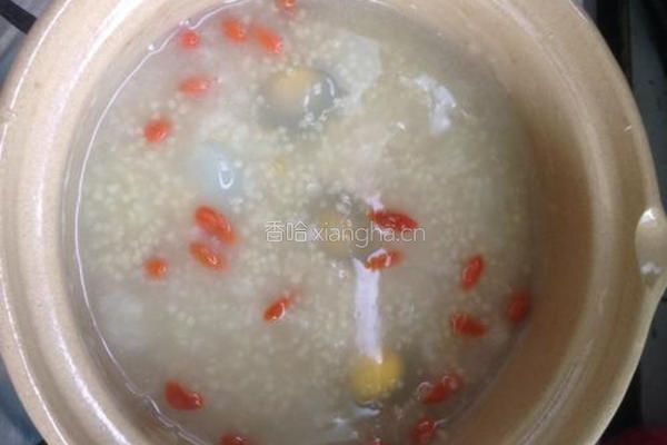 鸽子蛋杂粮粥的做法图解4