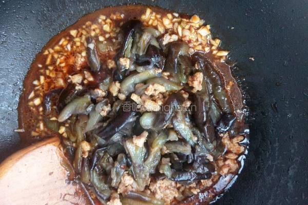 家常肉沫烧茄子的做法图解8