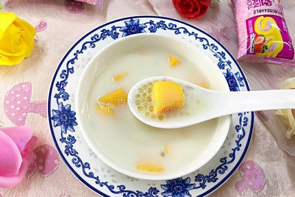 椰香芒果西米露的做法图解10