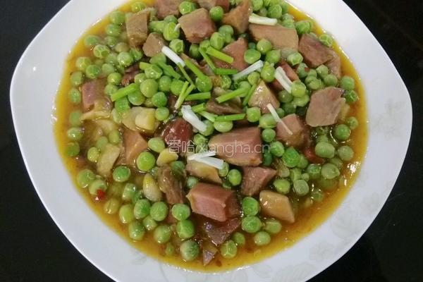 腊肉烧青豆的做法图解10