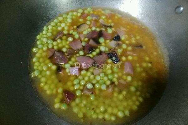 腊肉烧青豆的做法图解7