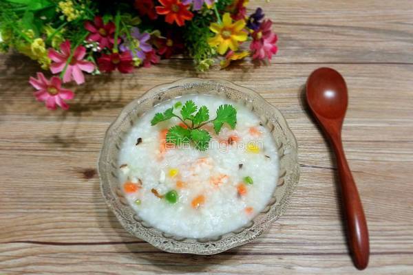 蘑菇鲜虾粥的做法图解8