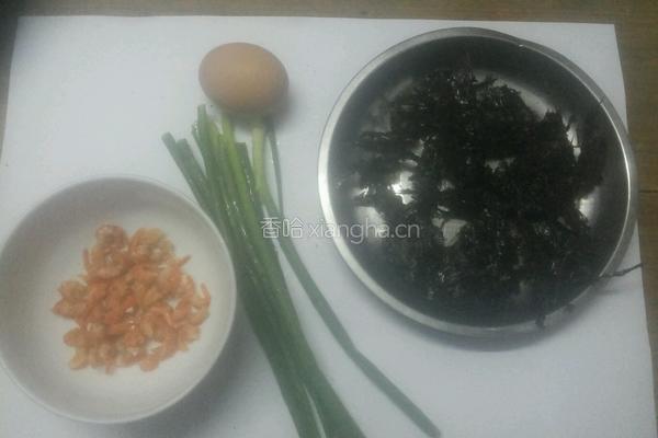 紫菜虾米鸡蛋汤的做法图解1