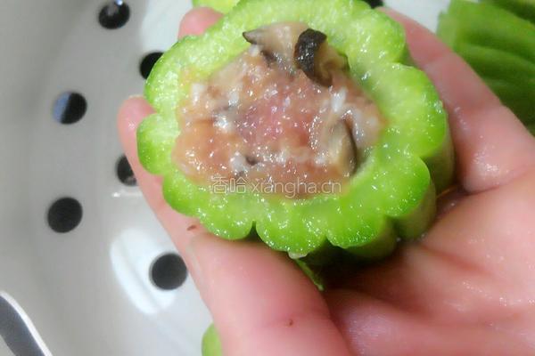 苦瓜蒸肉的做法图解5