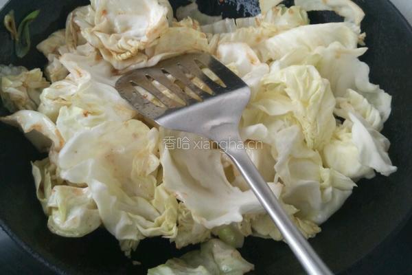 卷心菜炒粉的做法图解5