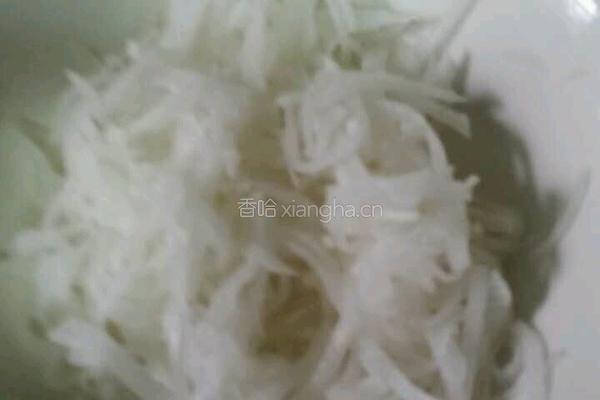 凉拌白萝卜丝的做法图解3
