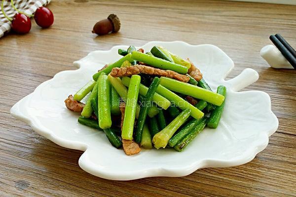 蒜毫炒肉的做法图解7