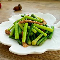 蒜毫炒肉的做法[图]