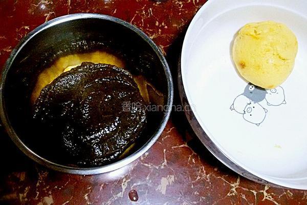 奶香红糖豆沙玉米发糕的做法图解5