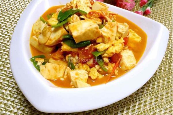 家常蕃茄鸡蛋炖豆腐的做法图解9