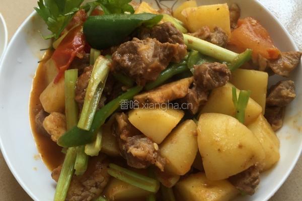 西红柿土豆烧牛肉
