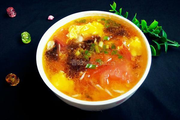 紫菜西红柿鸡蛋虾皮汤的做法图解12