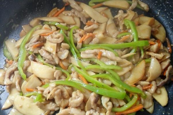 肉丝炒杏鲍菇的做法图解9