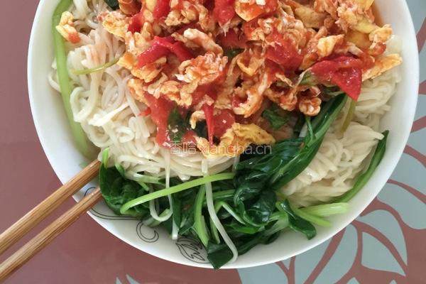 番茄鸡蛋蔬菜浇面的做法图解10