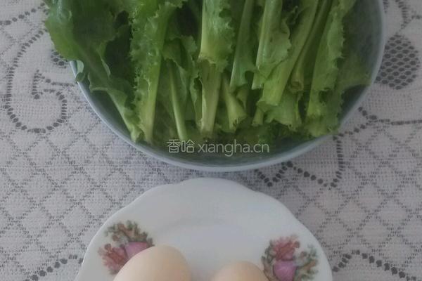 苦菊炒鸡蛋的做法图解1