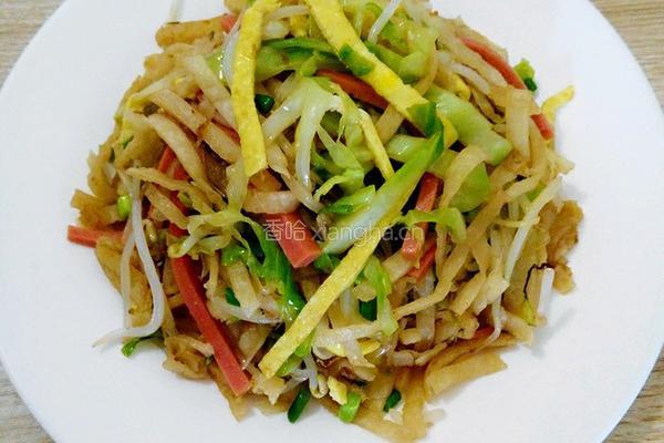 圆白菜炒饼的做法图解10