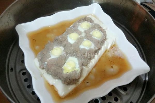 肉末豆腐蒸蛋的做法图解7