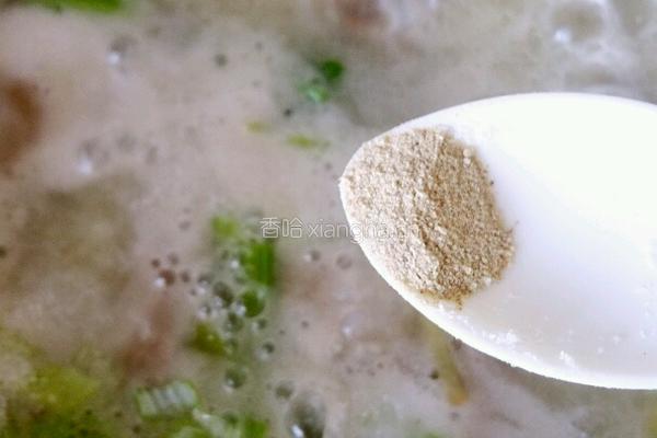 菠菜猪肝粥的做法图解12