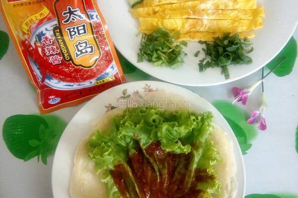生菜火腿鸡蛋卷饼的做法图解8