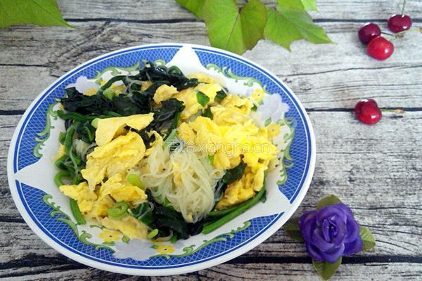 菠菜鸡蛋炒粉丝的做法图解9