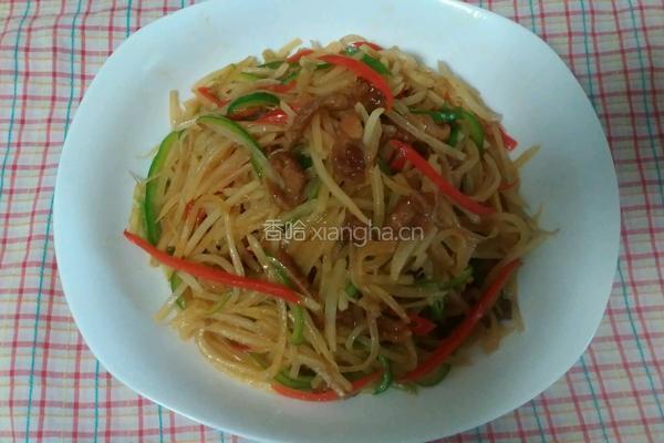 土豆丝炒肉的做法图解10