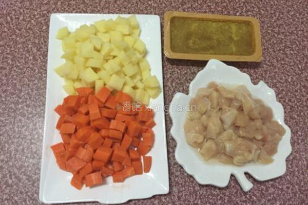 咖喱土豆鸡饭的做法图解2