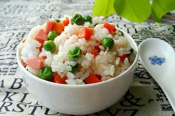 豌豆胡萝卜焖饭的做法图解9