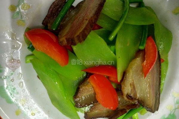 莴笋炒腊肉的做法图解4