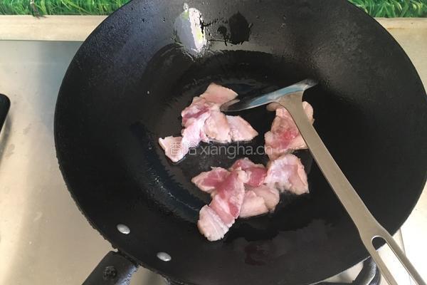 干煸菜花五花肉的做法图解3