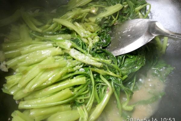 虾酱炒通菜的做法图解6