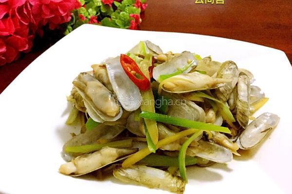 葱姜炒蛏子的做法图解9