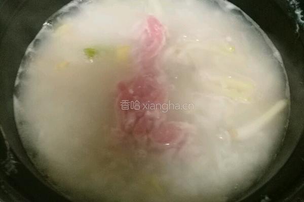 瑶柱瘦肉粥的做法图解4