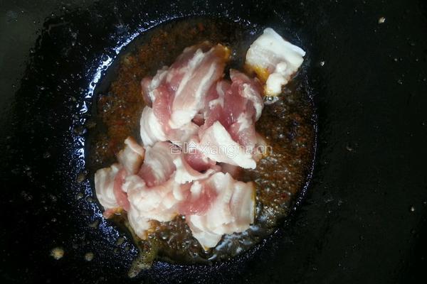 五花肉豆豉炒青椒的做法图解4