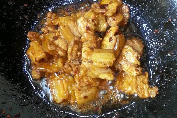 五花肉豆豉炒青椒的做法图解5
