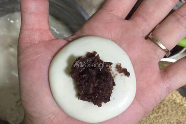 红豆沙煎堆,广东美食的做法图解6