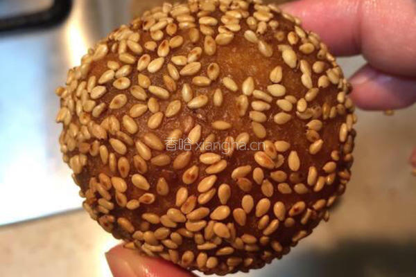 红豆沙煎堆，广东美食的做法图解11